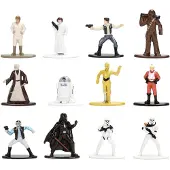 Jada - Speelfiguur Disney -Star Wars 12 Pack nanofiguren - Han solo - Leya - Luke Skywalker - Obi wan Kenobi - C3PO - R2D2 - Chewbacca - Stormtrooper - Darth Vader - Rebel pilot