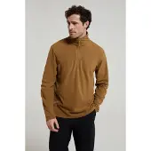 Mountain Warehouse Heren Camber II Half Zip Fleece Top (Mosterd)