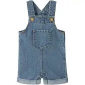 Name it Tuinbroeken - NbmLou - Medium+ Blue Denim - - 74 - Tuinbroeken