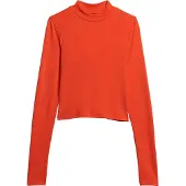 Superdry Dames T-shirt met lange mouwen en open rug oranje (XS), Casual W6011737A