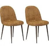 Pole to Pole Eetkamerstoel Egg chenille | chenille goudkleurig 45.5x80x54.5 cm eetkamerstoelen | NADUVI