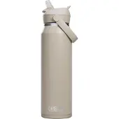 CamelBak Thrive Flip Straw Drinkfles - 1 L - RVS - Met Rietje - Isolatie Waterfles - Beige