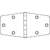 Talamex Scharnier rvs 151x74.5x2mm