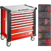 Facom JETCMM215BNL Gereedschapswagen 8 laden M4A | Foam met 6 gevulde laden | Rood - JETCMM215BNL
