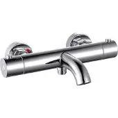 Guido Gusto Thermostatische opbouw badkraan Chroom