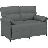 vidaXL Bank 100% polyester metalen frame MDF, Multiplex