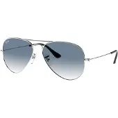 Ray-Ban Aviator RB3025 003/3F Zonnebril – Zilver/Licht Blauw Gradient – 58mm
