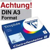 Clairefontaine Azuurblauw A3 Gekleurd papier 80 grams (500 vel)