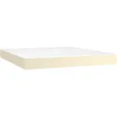 vidaXL Pocketveringmatras medium 160x200x20 cm kunstleer crèmekleurig