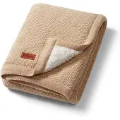 PurePower Omslagdoek met Sherpa Voering - Beige, 75x100cm