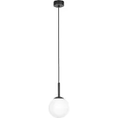KAJA Zwarte metalen hanglamp met witte lampenkap, model , merk FARO, artikelnummer K-4885