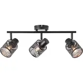 Brilliant Zwarte plafondlamp Bano 3-lichts