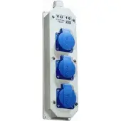 Hateha VD16 3-Weg Stroomverdeeldoos 16A 230V IP44 - 12.112.000