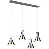 TRIO Hanglamp Enzo Beam 4-lichts RVS