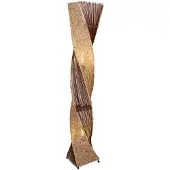 WORU Standaarlamp Marco, 150 cm, riet, bananenblad, boho, natuurlijke stijl