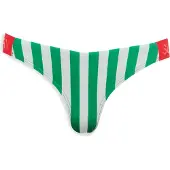 Superdry Cheeky Bikinibroekje met Strepen Groen Grootte: 44
