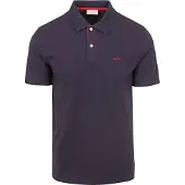 Gant Contrast Piqué Polo Heren Donkerblauw - Rood XL