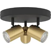 Eglo Opbouwspot badkamer Consuma 1 3x GU10 - zwart met goud