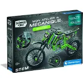 Clementoni Jeu de construction Mon Atelier de Mécanique Motocross