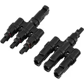TRU COMPONENTS TC-13805796 3-voudige PV-aftakverbinderset Zwart Inhoud: 2 stuk(s)