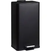Excellent houseware Prullenbak/pedaalemmer - zwart - metaal - 30 liter