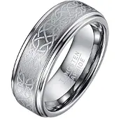 Mendes Heren ring Wolfraam Celtic Knot Brushed-21mm
