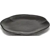 Serax X Sergio Herman Inku Black Ribbed bord M - 13,9 cm - 4 stuks