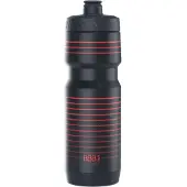 Bbb Cycling AutoTank XL Bidon Racefiets - Inhoud 750 ml - Drinkbus Fiets met AutoClose ventiel - Zwart/Rood gestreept - BWB-15