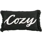 Tiseco Kussen (gevuld) COTTON SLUB COZY 30x50CM, black