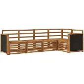 vidaXL Buiten bank set 4 st Naturel Massief Acacia Hout
