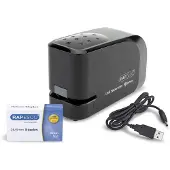 Rapesco 626EL Elektrische nietmachine, 26/6, USB/batterij, zwart