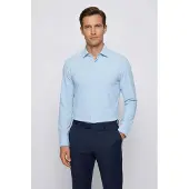 HUGO BOSS Overhemd 'HANK' lichtblauw
