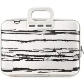 Bombata laptoptas 43 x 33 cm kunstleer zwart/wit 2 delig