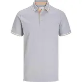 Jack & Jones polo grijs 3-knoops katoen