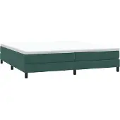 vidaXL Bed boxspring zonder matras 200x210 cm fluweel donkergroen