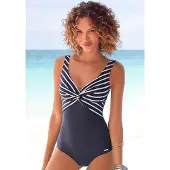 LASCANA Badpak navy / wit