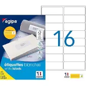 Agipa Universele etiketten, 99,1 x 33,9 mm, wit