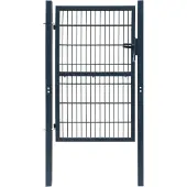 vidaXL 2D Hekpoort (Enkel) Antracietgrijs 100x160 cm