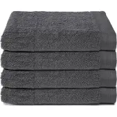 Lucca - Baddoek - 4-pack - 50x100 - Antraciet