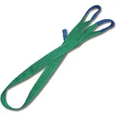 Beta Heftriemen met dubbele laag, 60 mm breed, 5 meter lang, 60 mm dik, groene kleur, draagvermogen 2000 kg