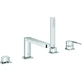 GROHE Plus afdekset 4-gats badrandcombinatie met eengreeps badmengkraan en handdouche, chroom