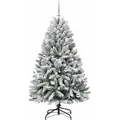 vidaXL Kunstkerstboom met 150 LED Groen en Wit 150 cm PVC en Metalen