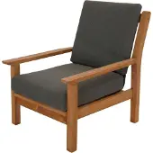 Lesli Living Outdoor Living - Loungestoel teak, incl. kussen