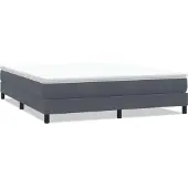 vidaXL Boxspringbed zonder matras 180x220 cm fluweel donkergrijs