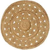 vidaXL Vloerkleden Naturel Ø 90 cm Jute