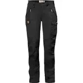 Fjällräven - Women's Nikka Trousers Curved - Trekkingbroek 38 - Raw Length, zwart