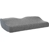 vidaXL Hoofdkussen met kussen Grijs 60 x 34 x 11 cm Polyester