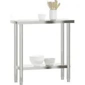 vidaXL Keukenwerktafel 82,5x30x85 cm roestvrij staal