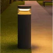 Ideal Lux Sokkellamp buiten Boeing, alu / grijs / zink, metaal, LED buitenlamp
