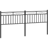 vidaXL Vervangend hoofdbord 180 cm metaal zwart